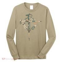 Jesus Christian Cross Camo Camouflage Natural Long Sleeve Shirt thumb 0