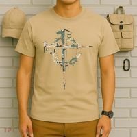 Jesus Christian Cross Camo Camouflage Natural T-Shirt thumb 6