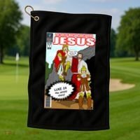 Jesus Christian Comic Cover Golf Towel thumb 1