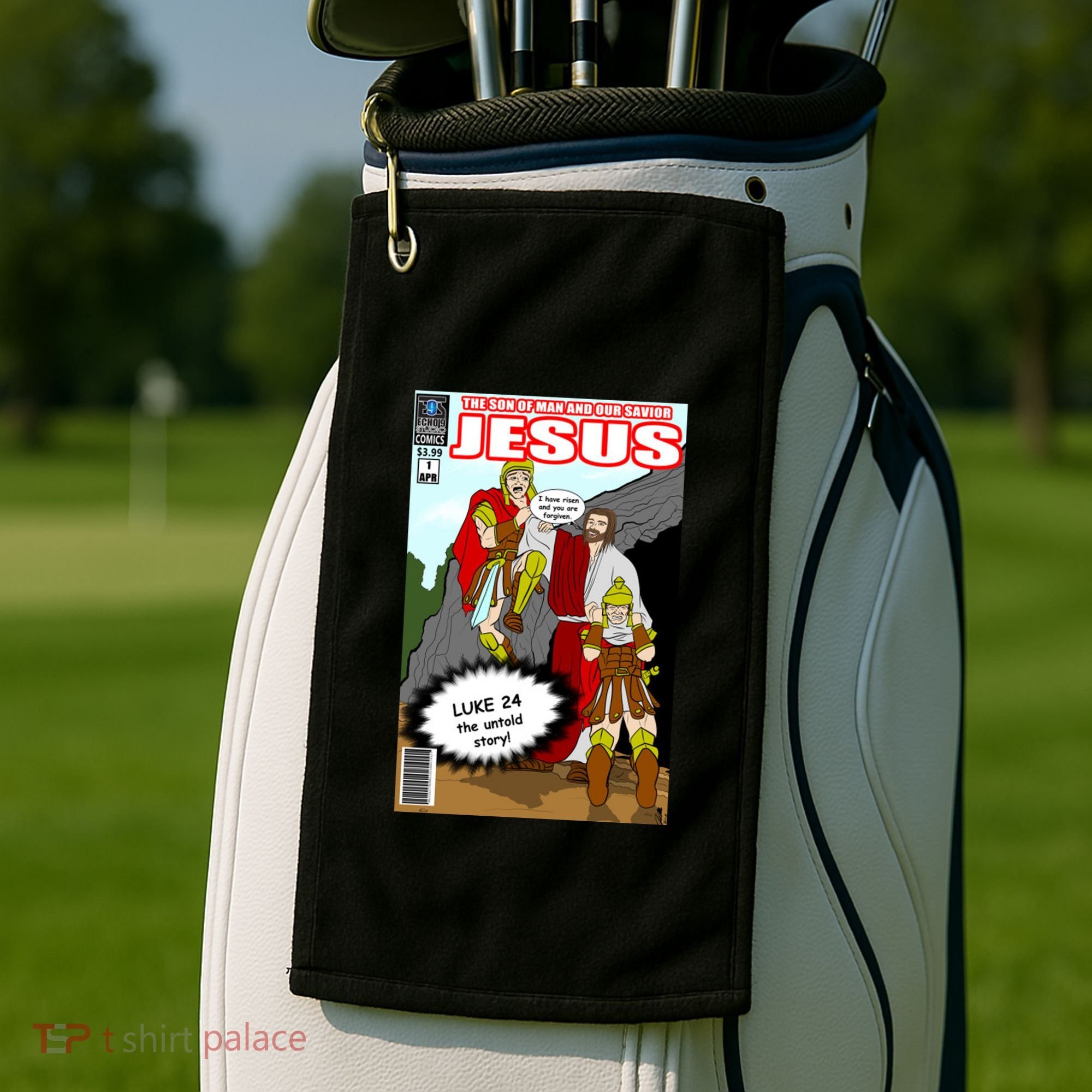 Jesus Christian Comic Cover Golf Towel