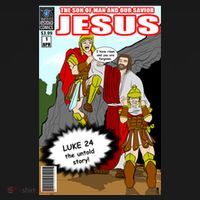 Jesus Christian Comic Cover Women's Perfect Tri Rocker Tank thumb 4