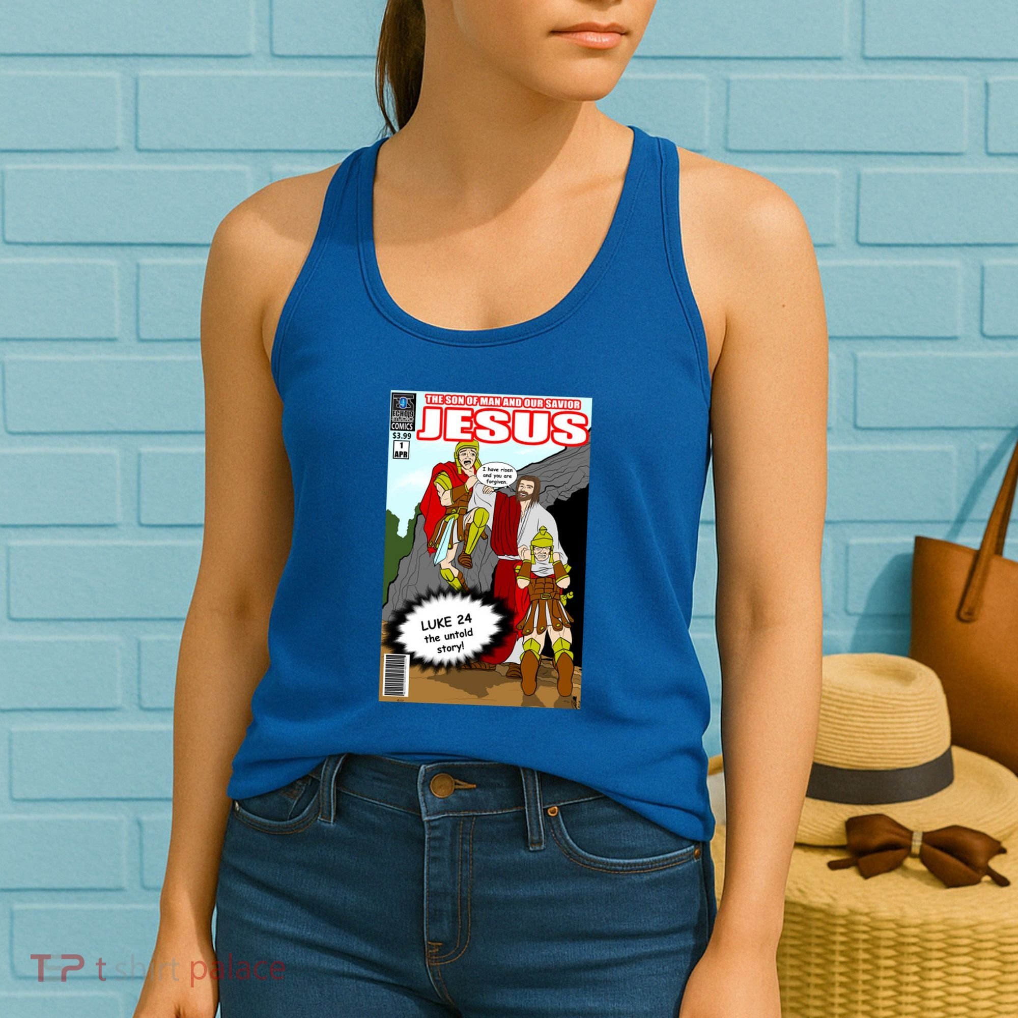 Jesus Christian Comic Cover Women's Tank Top