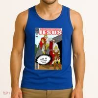 Jesus Christian Comic Cover Tank Top thumb 3