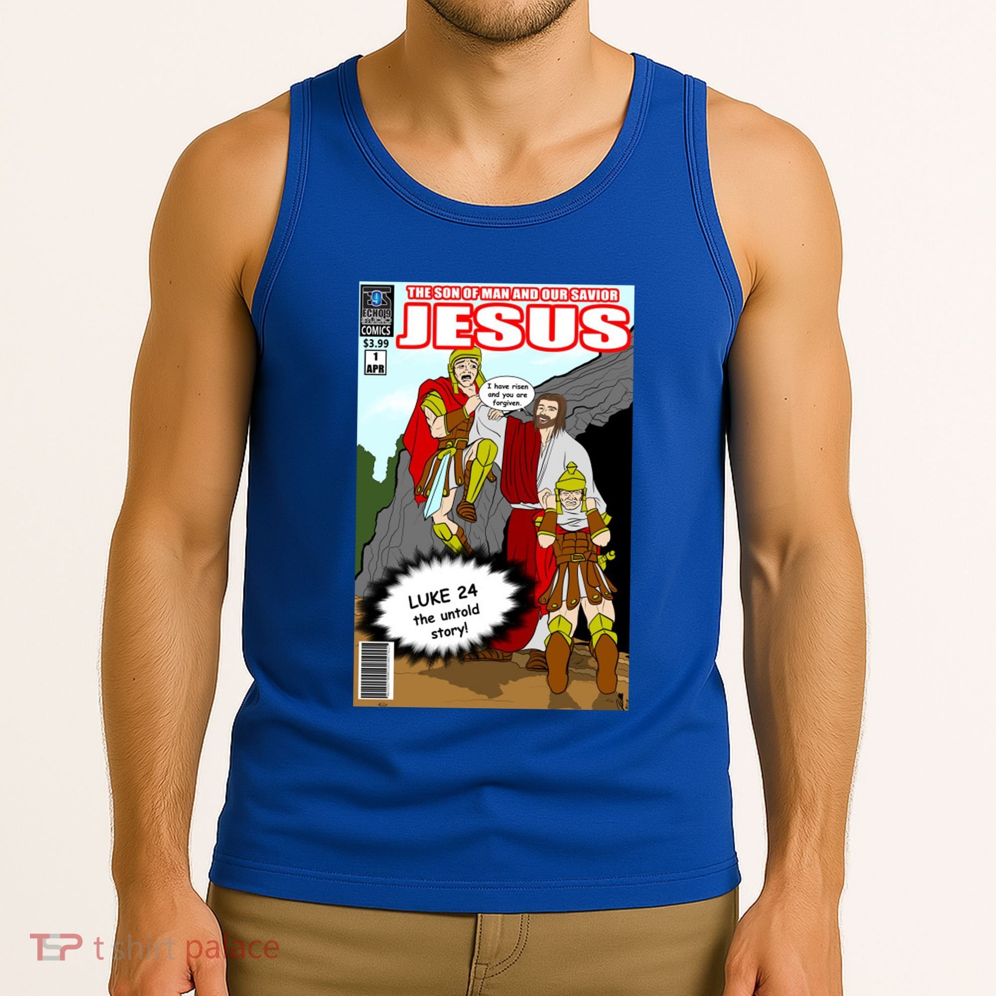 Jesus Christian Comic Cover Tank Top