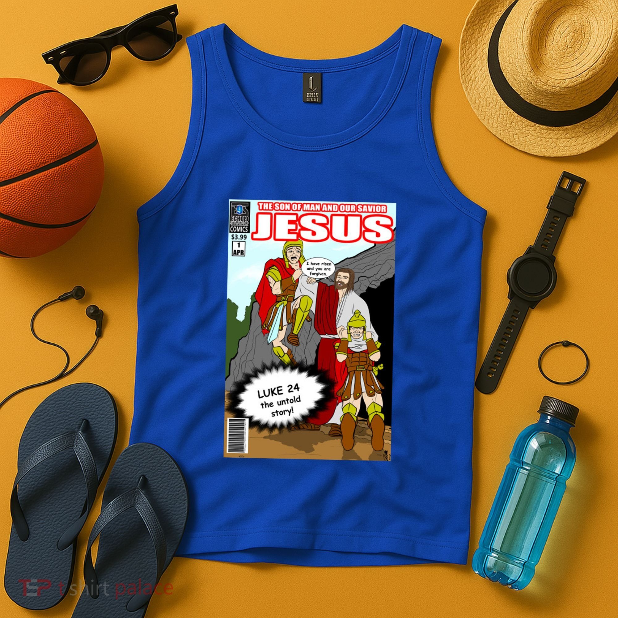 Jesus Christian Comic Cover Tank Top