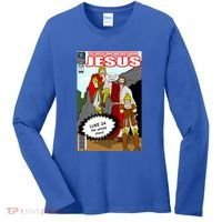 Jesus Christian Comic Cover Women's Long Sleeve Shirt thumb 0