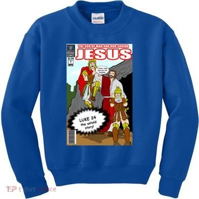Jesus Christian Comic Cover Kids Sweatshirt