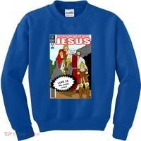 Jesus Christian Comic Cover Kids Sweatshirt thumb 0