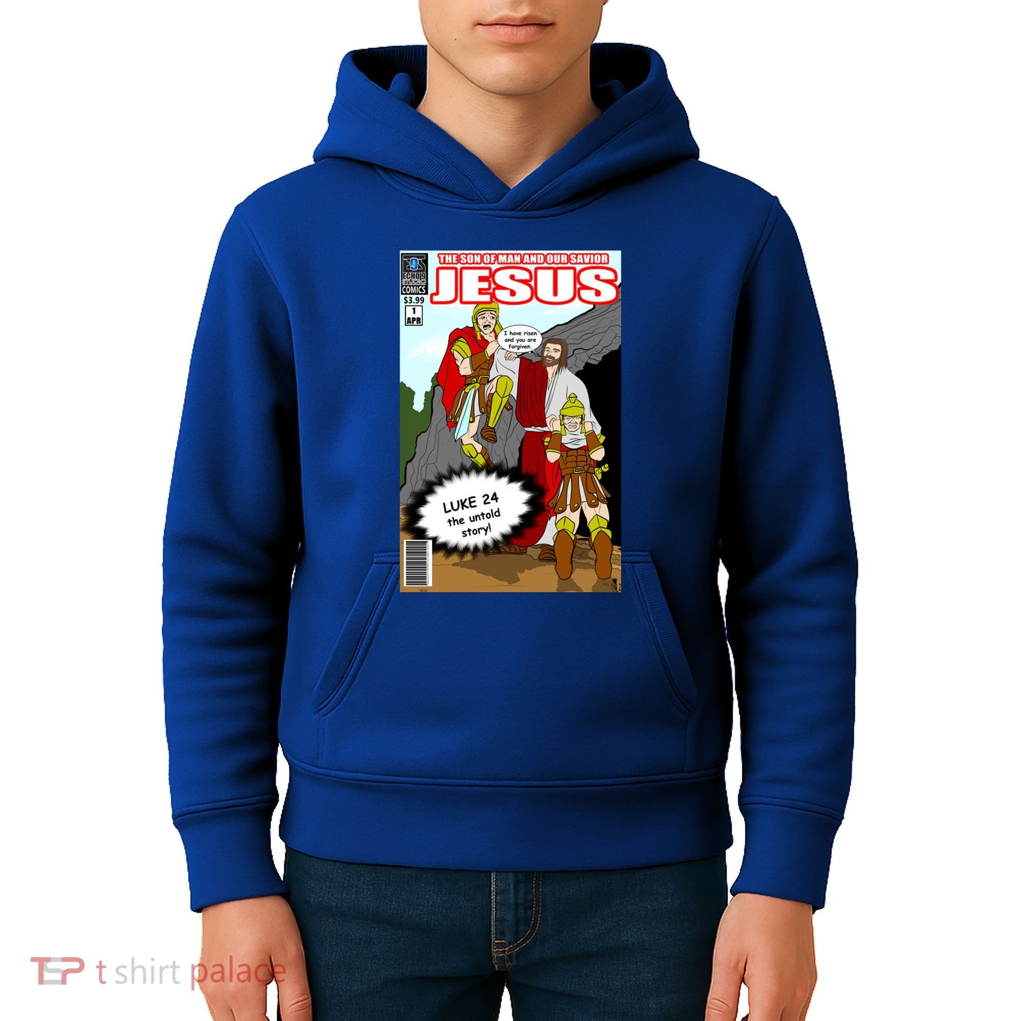 Jesus Christian Comic Cover Kids Hoodie