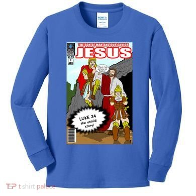 Jesus Christian Comic Cover Kids Long Sleeve Shirt