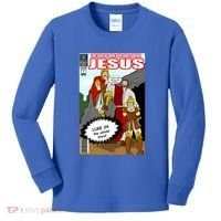Jesus Christian Comic Cover Kids Long Sleeve Shirt thumb 0
