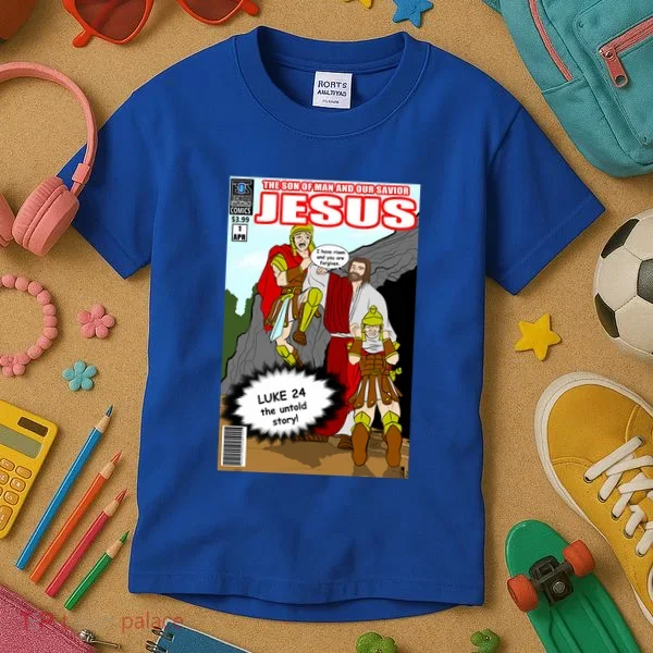 Jesus Christian Comic Cover Kids T-Shirt