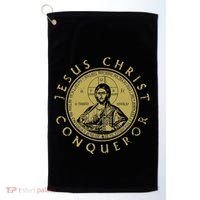 Jesus Christ Conqueror Orthodox Christianity Golf Towel thumb 0