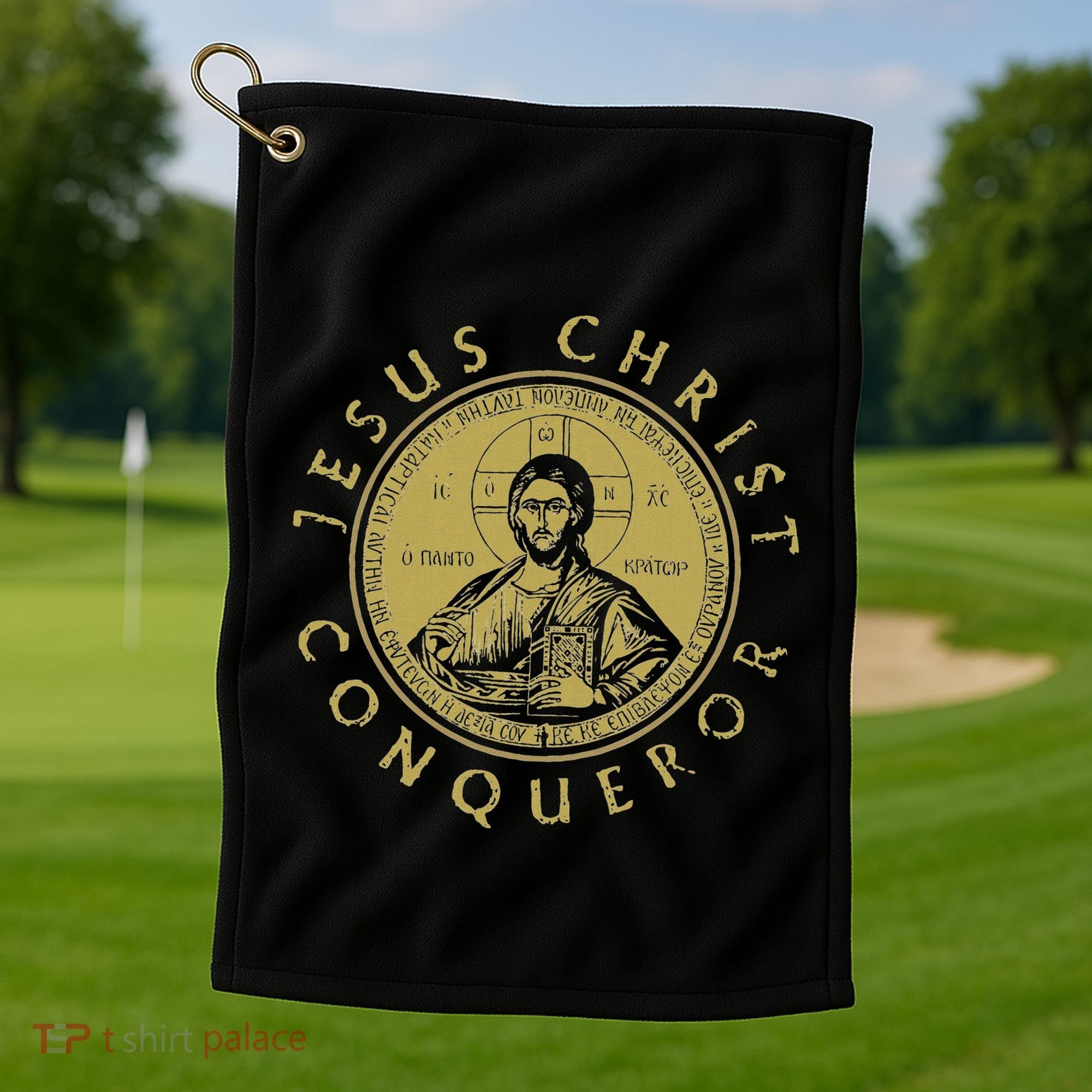 Jesus Christ Conqueror Orthodox Christianity Golf Towel
