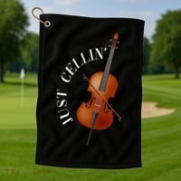 Just Cellin Cello Golf Towel thumb 1