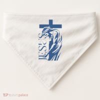 Jesus Christ Cross Christian Faith USA-Made Doggie Bandana thumb 0
