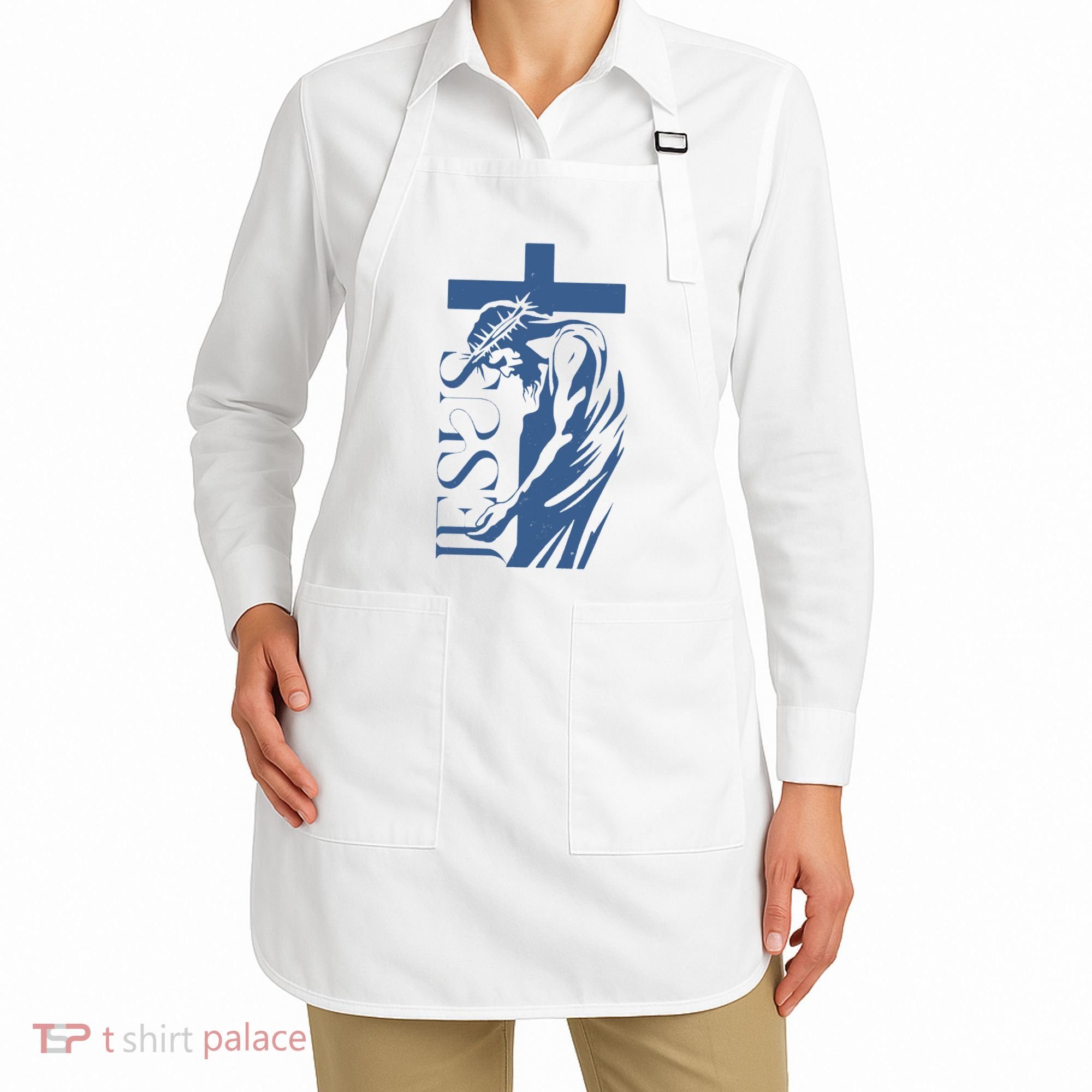 Jesus Christ Cross Christian Faith Apron