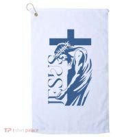 Jesus Christ Cross Christian Faith Golf Towel thumb 0