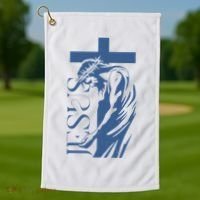 Jesus Christ Cross Christian Faith Golf Towel thumb 1