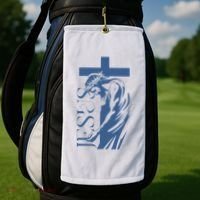 Jesus Christ Cross Christian Faith Golf Towel thumb 2