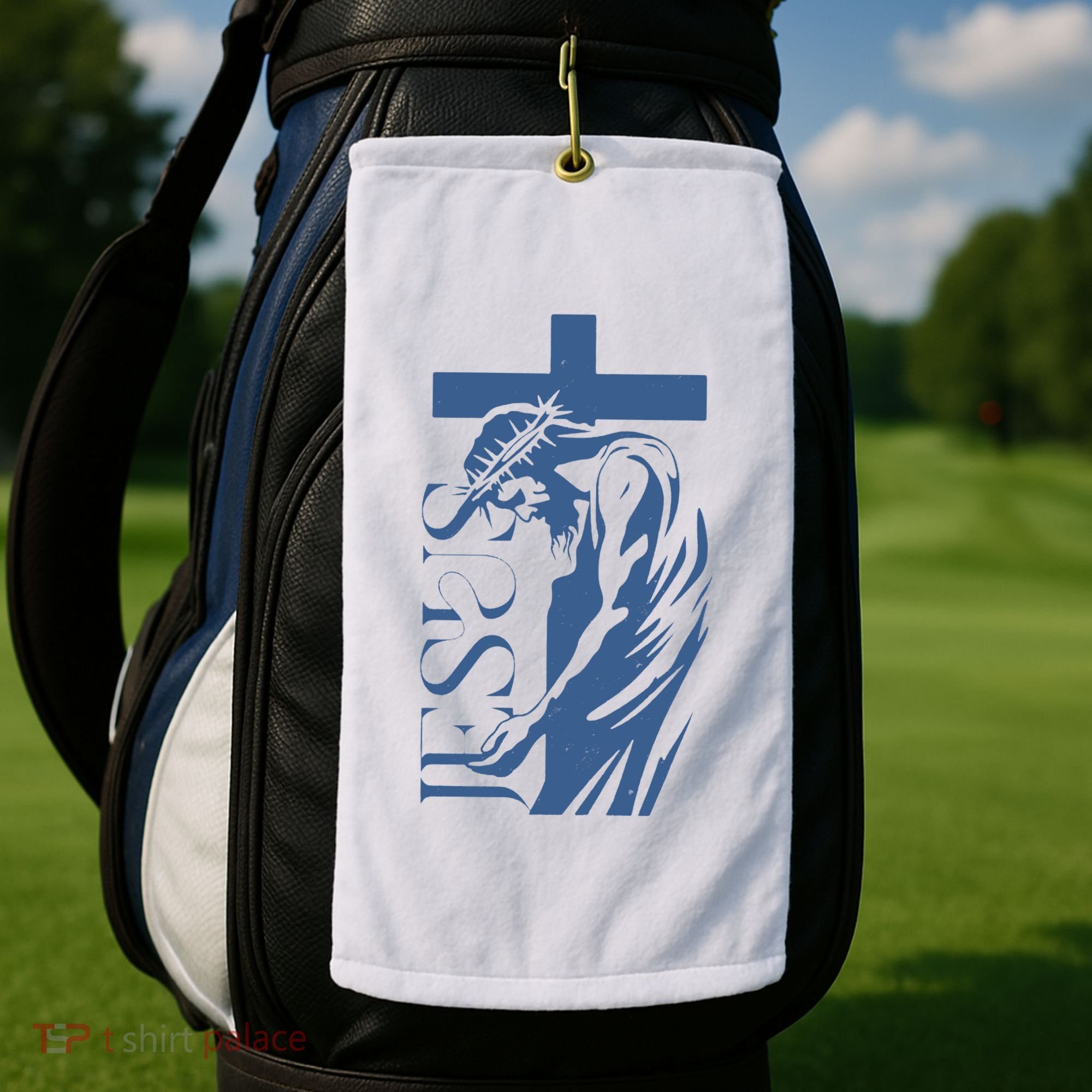 Jesus Christ Cross Christian Faith Golf Towel