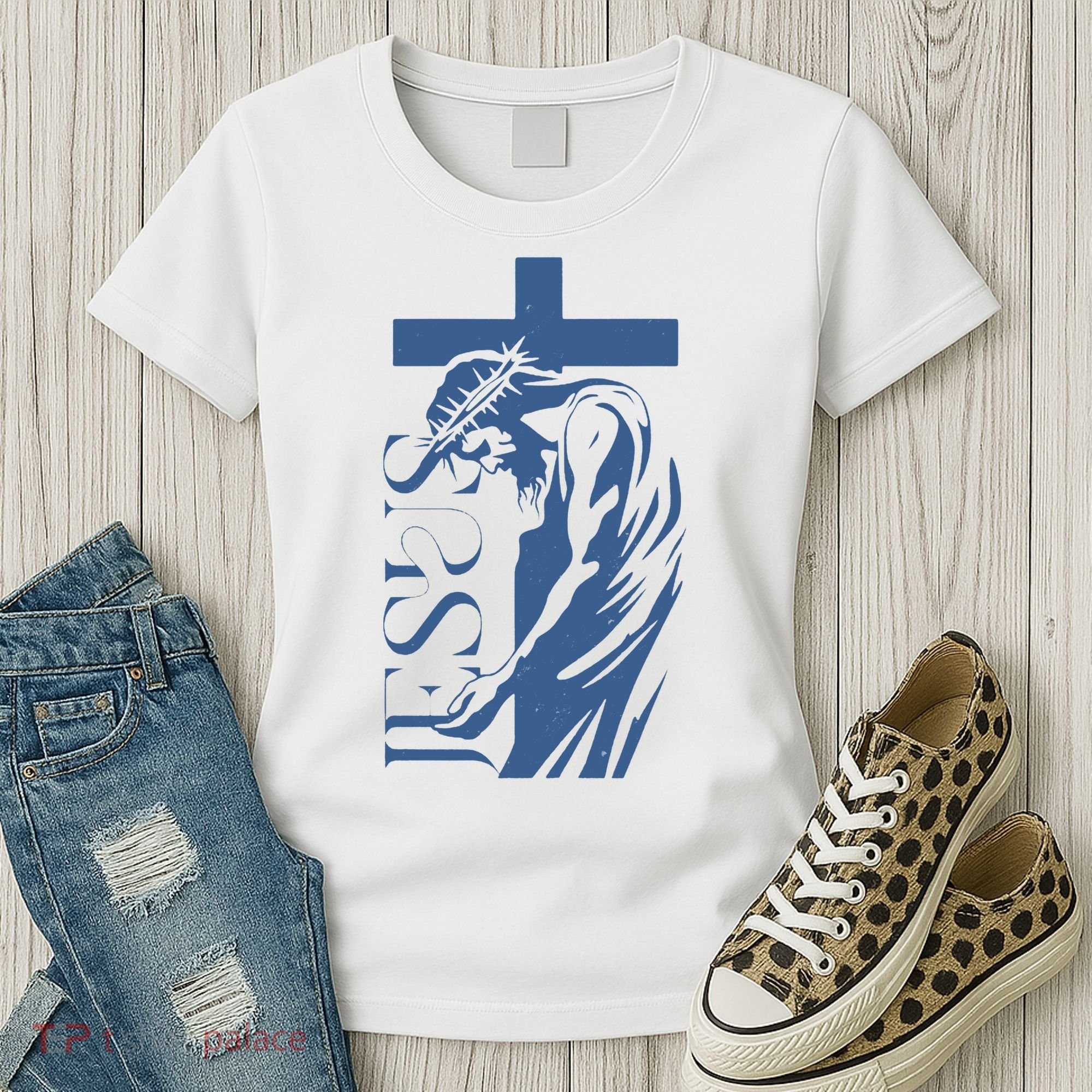 Jesus Christ Cross Christian Faith Women's T-Shirt