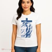 Jesus Christ Cross Christian Faith Women's T-Shirt thumb 4