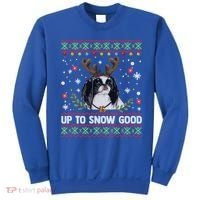 Japanese Chin Dog Reindeer Ugly Christmas Sweater Cool Gift Sweatshirt thumb 0