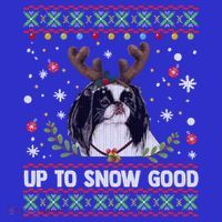 Japanese Chin Dog Reindeer Ugly Christmas Sweater Cool Gift Toddler Hoodie thumb 2