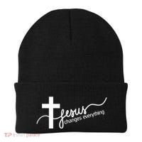 Jesus Changes Everything Cross Beanie thumb 0