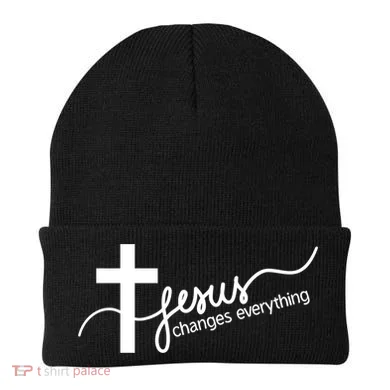 Jesus Changes Everything Cross Beanie
