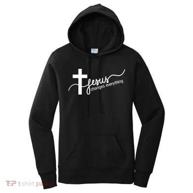 Jesus Changes Everything Cross Women's Hoodie