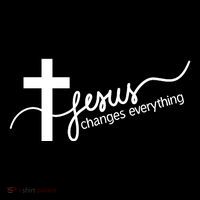 Jesus Changes Everything Cross Ornament thumb 1