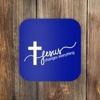 Jesus Changes Everything Cross Coaster thumb 0