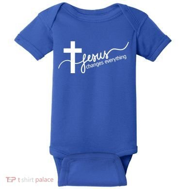 Jesus Changes Everything Cross Baby Bodysuit