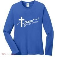 Jesus Changes Everything Cross Women's Long Sleeve Shirt thumb 0