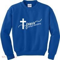 Jesus Changes Everything Cross Kids Sweatshirt thumb 0