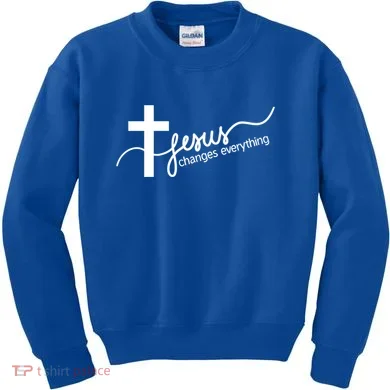 Jesus Changes Everything Cross Kids Sweatshirt