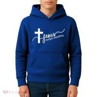 Jesus Changes Everything Cross Kids Hoodie thumb 4