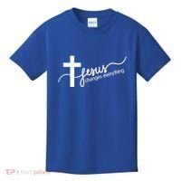 Jesus Changes Everything Cross Kids T-Shirt thumb 0