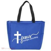 Jesus Changes Everything Cross Tote Bag thumb 0