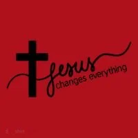 Jesus Changes Everything Cross Christmas Stocking thumb 1