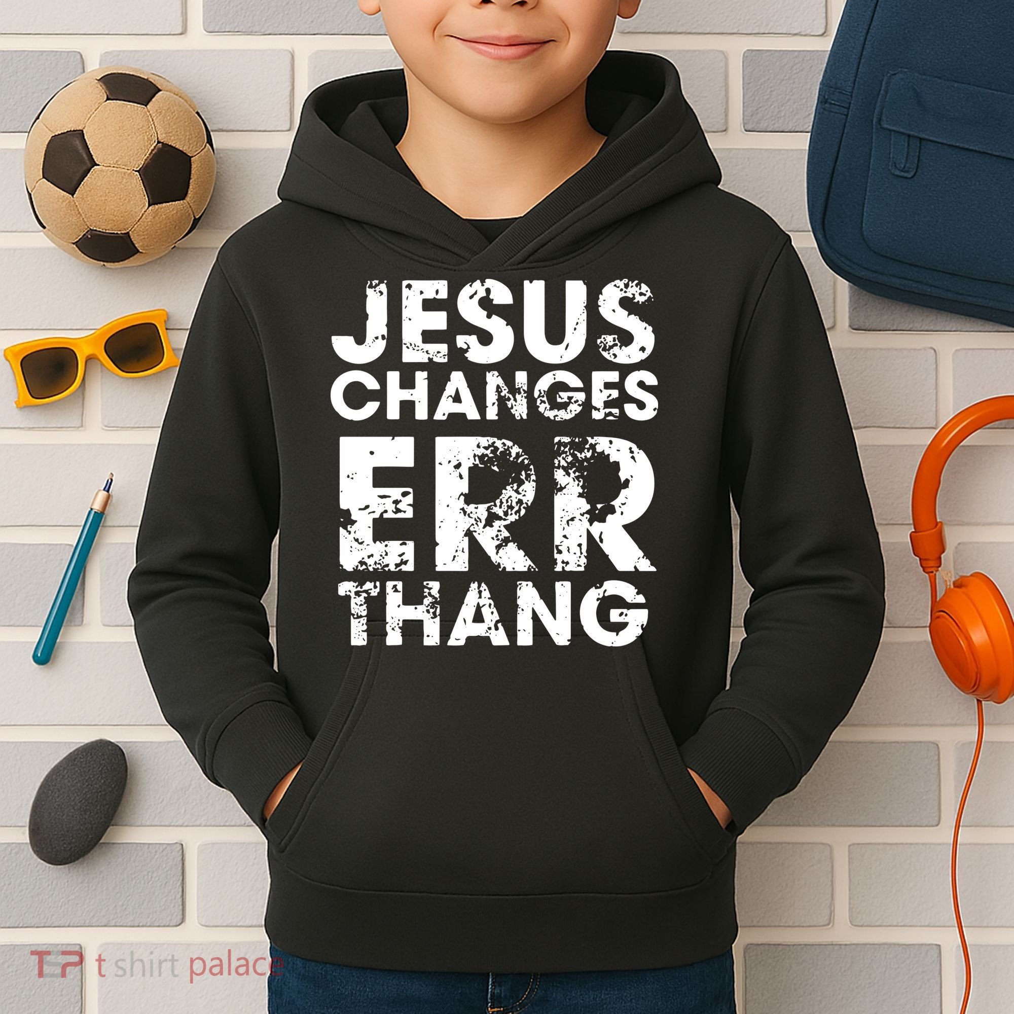 Jesus Changes Err Thang Kids Hoodie