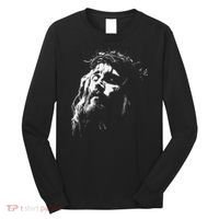 Jesus Christ Face Christian Gospel Religious Bible Long Sleeve Shirt thumb 0
