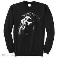 Jesus Christ Face Christian Gospel Religious Bible Sweatshirt thumb 0