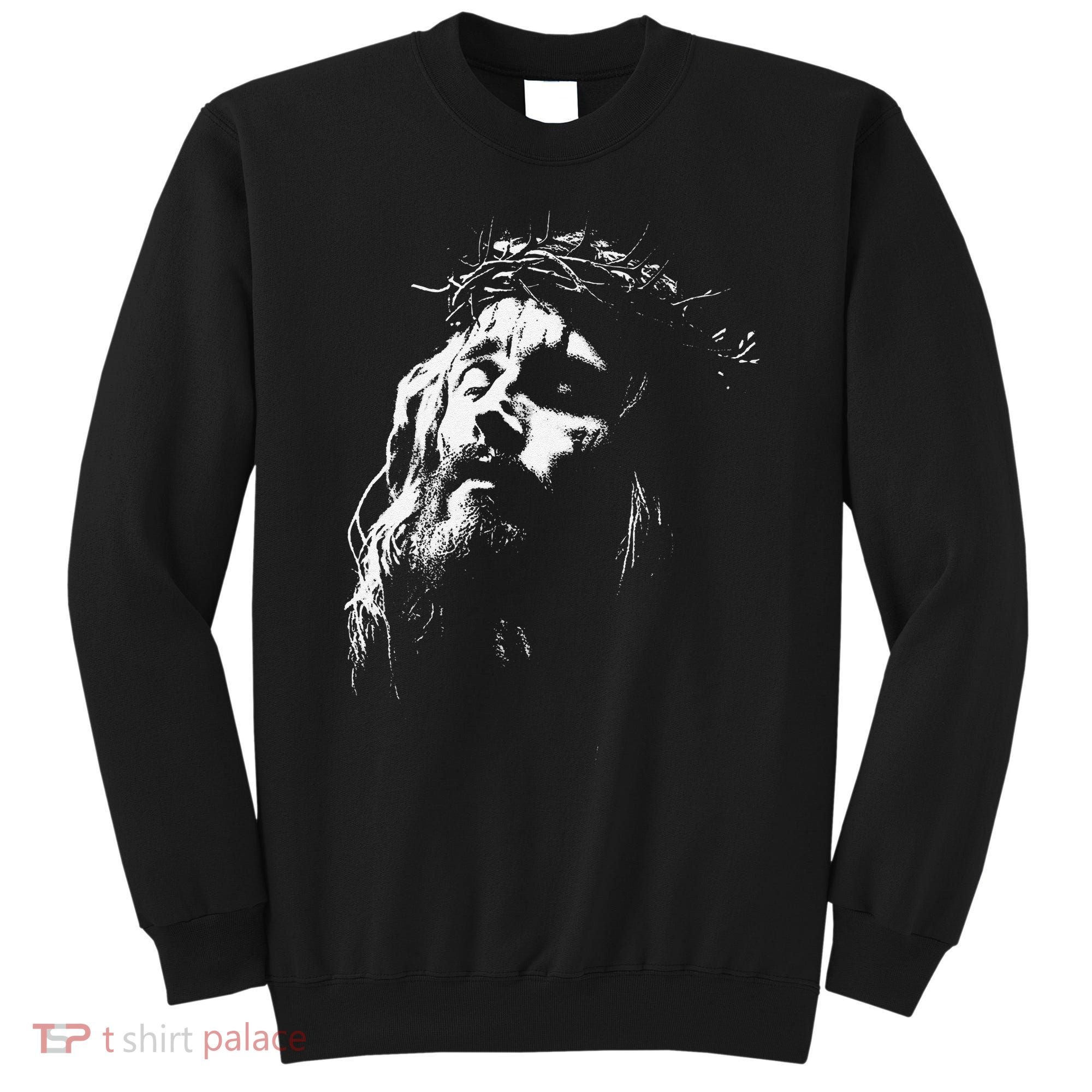 Jesus Christ Face Christian Gospel Religious Bible Sweatshirt