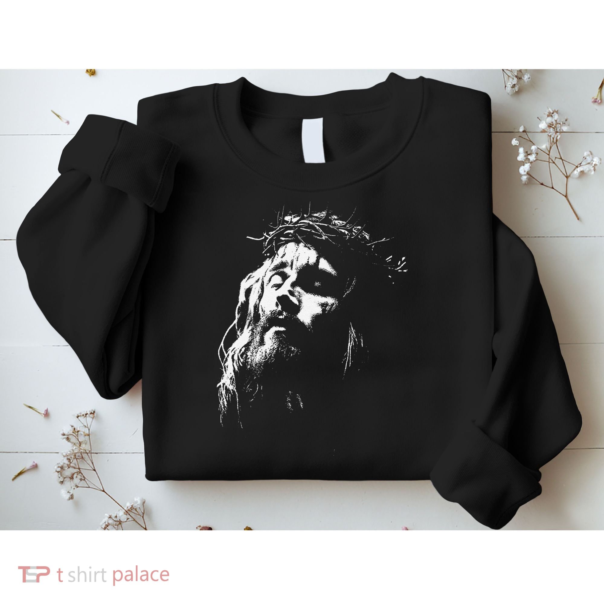 Jesus Christ Face Christian Gospel Religious Bible Sweatshirt