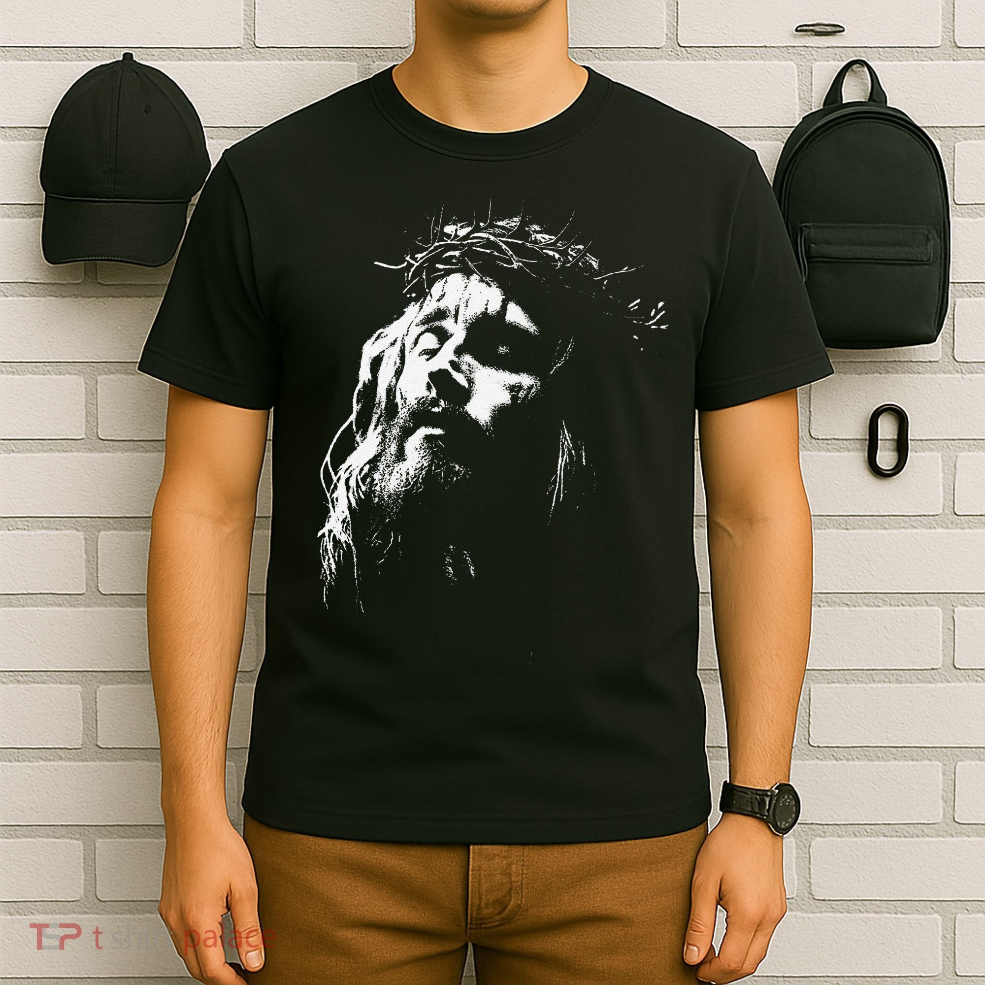 Jesus Christ Face Christian Gospel Religious Bible T-Shirt