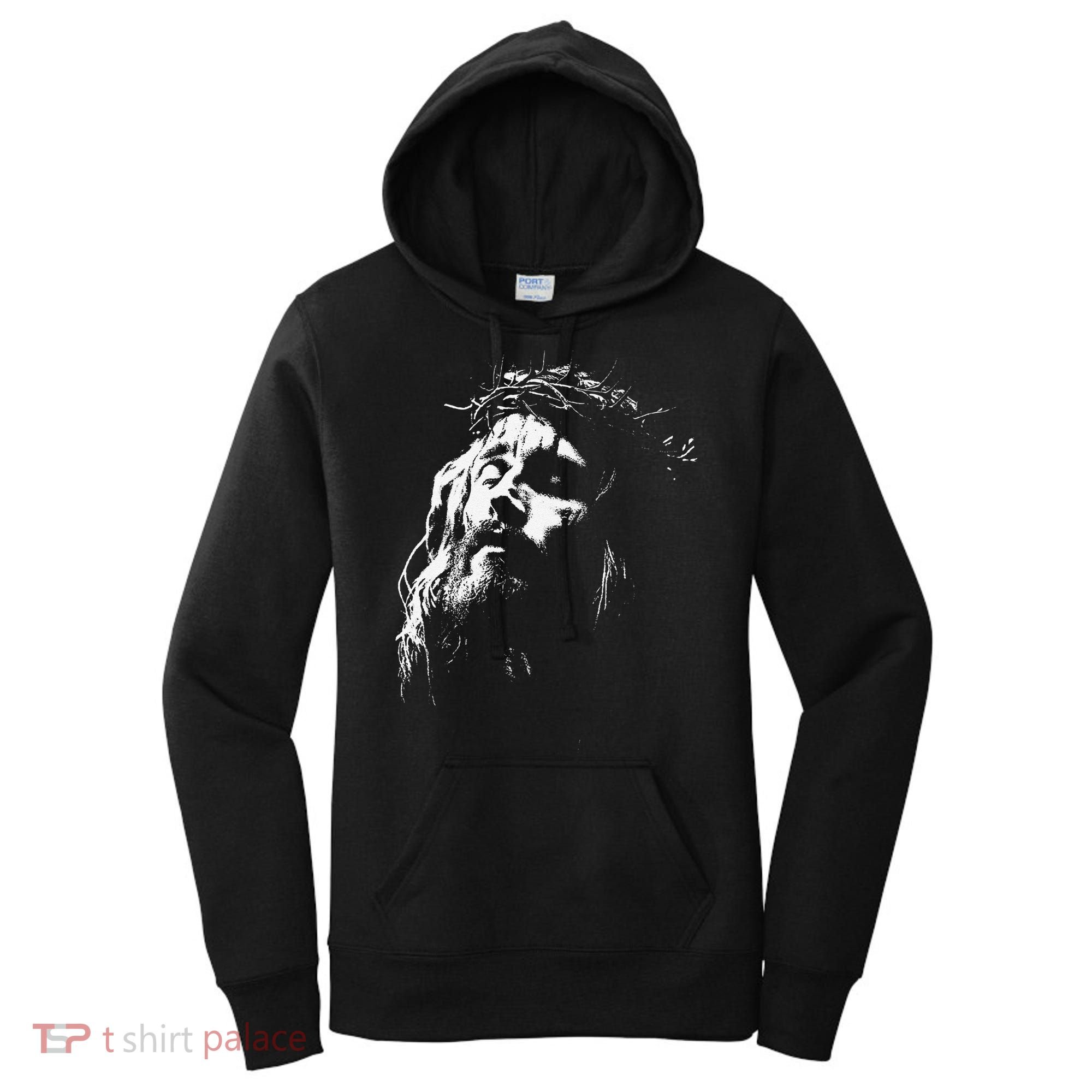 Jesus Christ Face Christian Gospel Religious Bible Women's Hoodie