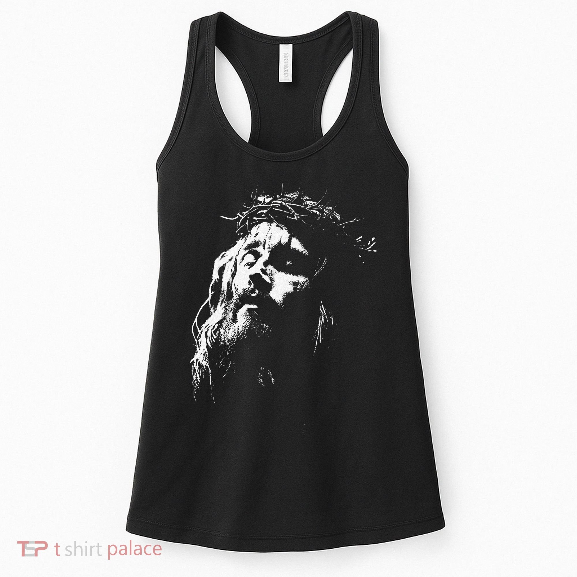 Jesus Christ Face Christian Gospel Religious Bible Women's Tank Top